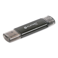 Platinet PMFA32B USB flash meghajtó 32 GB USB Type-A / Micro-USB 2.0 Fekete