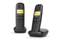 Gigaset A170 Duo Analóg/vezeték nélküli telefon Hívóazonosító Fekete