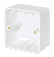 Intellinet Surface Mount Pattress Box for Wall Plates For Faceplate Models 771900 and 771917 from Network Solutions, 80 x 80 x 45 mm, Signal White RAL9003
