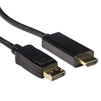 ACT AK3990 adaptador de cable de vídeo 1,8 m DisplayPort HDMI Negro
