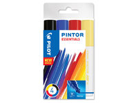 Pilot Pinton Essentials marqueur 4 pièce(s) Pointe fine Noir, Bleu, Rouge, Jaune