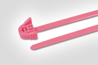 Hellermann Tyton REZ200 cable tie Releasable cable tie Polyamide Pink 100 pc(s)