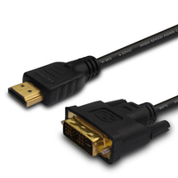 Savio CL-139 adapter kablowy 1,8 m DVI-A HDMI Typu A (Standard) Czarny