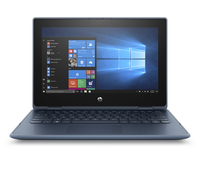 HP ProBook x360 11 G5 EE N4120 Hybride (2-in-1) 29,5 cm (11.6") Touchscreen HD Intel® Celeron® N 4 GB DDR4-SDRAM 128 GB SSD Wi-Fi 5 (802.11ac) Windows 10 Pro Blauw