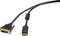 Renkforce RF-4212213 video átalakító kábel 5 M DisplayPort DVI-D Fekete
