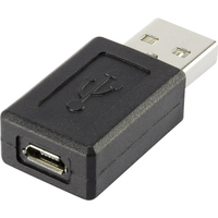 Renkforce RF-4274568 cambiador de género para cable USB Micro-B USB A Negro