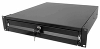 Intellinet 19" Storage Drawer, 2U, Lockable, 466mm Depth, Black