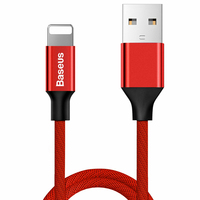 Baseus 6953156253001 mobiltelefon kábel Vörös 1,2 M USB A Lightning