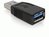 DeLOCK USB 3.0-A Adapter USB-A Schwarz