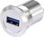 Conrad 1243946 wandcontactdoos USB A Zilver