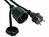 Perel EC10R15-G câble électrique Noir 10 m Prise d'alimentation type E+F Prise d'alimentation type F