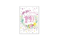 Geburtstagskarte Gollong Zahlengeburtstag 100 Blumenkranz