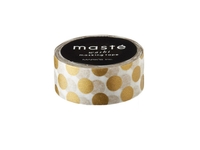 Klebeband Mark's Masté Washi Masking Tape Gold Polka Dots