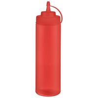 APS Quetschflasche, 6er Set Ø 7 cm, H: 26,5 cm, 760 ml Polyethylen, rot mit