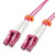 VALUE LWL-Kabel 50/125µm OM4, LC/LC, Low-Loss-Stecker, violett, 7 m