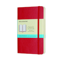 Notes MOLESKINE Classic P (9x14cm) w kropki, miękka oprawa, 192 strony, czerwony