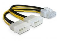 DELOCK Stromkabel 2x Molex 4pin St -> PCI Express 8pin inter