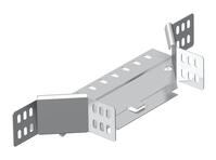 Anbau-Abzweigstück mit 2 Winkelverbindern 60x300 Edelstahl, rostfrei A4 1.4571 blank, nachbehandelt