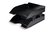 Durable BASIC Recycled Plastic Letter Tray Risers Spacers | Black