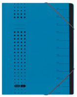 ELBA Ordnungsmappe "chic" A4, 12 Fächer, mit Spanngummi, aus 450 g/m² Karton (RC), blau