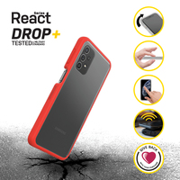 OtterBox React - Funda Protección mejorada para Samsung Galaxy A32 5G - Power Red - clear/red - ProPack - Funda