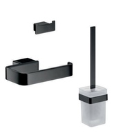EMCO 059813300 WC-Set LOFT Papierhalter ohne Deckel, Bürstengarnitu schwarz