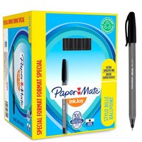 Paper Mate InkJoy 100 Ballpoint Pen 1.0mm Tip 0.7mm Line Black (Pack 80 Plus 20 Free)