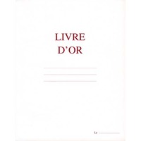 ELVE Livre d'Or format 210x160mm Blanc 148 pages. Couverture aspect cuir