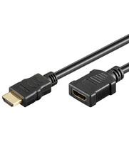 High-Speed-HDMI®-Verlängerung mit Ethernet, vergoldete Stecker, 1m, Good Connections®
