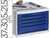Fichero Cajones de Sobremesa Q-Connect 37X30,5X21,5 cm Bandeja Organizadora Superior 5 Cajones Azul Opaco