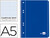 Cuaderno Espiral Liderpapel A5 Micro Serie Azul Tapa Blanda 80H 80 Gr Cuadro5Mm 6 Taladros Azul