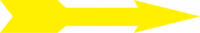 Richtungspfeile - Gelb, 10 x 62 mm, Folie, Selbstklebend, Gerade, +80 °C °c