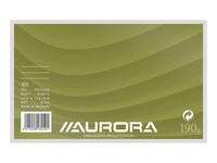 AURORA Systeemkaart 125 x 200 mm gelijnd 6 mm met rode koplijn 175 g/m² (doos 10 x 100 stuks)