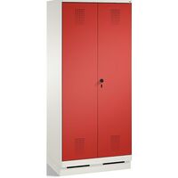EVOLO storage cupboard, doors close in the middle, with plinth