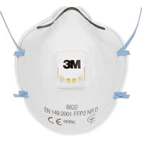 Adembeschermingsmasker 8822 FFP2 NR D met uitademventiel