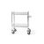 Wire mesh table trolley, chrome plated
