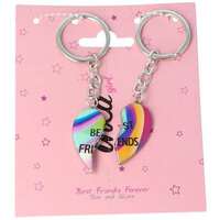 SET DE 2 LLAVEROS DE CORAZÓN BEST FRIENDS FOREVER