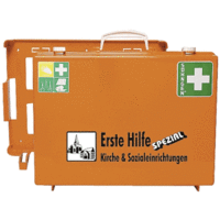 Erste-Hilfe-Koffer Spezial MT-CD Österreich-Norm Erweit. Kirche & Sozial. orange