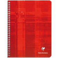 CLAIREFONTAINE Cahier reliure spirale 17x22 cm 100 pages grands carreaux papier 90g