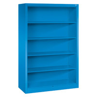 Büroregal mit 4 Einlegeböden Bücherregal Standregal Aktenregal 195x120x50 cm, RAL 5012 Lichtblau