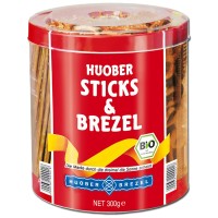 Huober Bio Sticks & Brezel, Salzstangen, 300g Dose