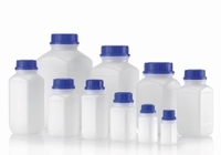 Vierkant-Chemikalien-Weithalsflaschen ohne Verschluss HDPE | Nennvolumen: 100 ml