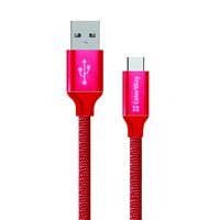 ColorWay USB-A - Type-C kábel 1m piros (CW-CBUC003-RD)