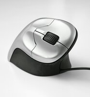 Mouse changes the hand to a vertical grip keeping the hand; wrist and forearm in
