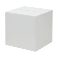 Boîte à lots "Opal" / boîte pour dons et actions / boîte de collecte en verre acrylique opaque | standard