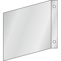 Fahnenschild "Blanko" für Deckenmontage, Aluminium, 200 x 200 x 0,8 mm