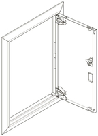 ABN Blendrahmen m.Volltüre GBRU13T f.UP-Flachverteiler,1x3-reihig