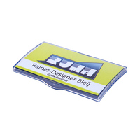 Pin Badge / Identification Badge / Name Badge "Podio Paper" | dark blue with combi-clip
