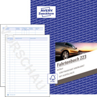 Fahrtenbuch, für PKW, A5, 80 Seiten für 858 Fahrten