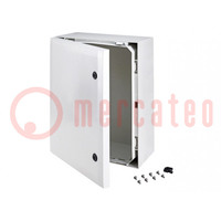 Enclosure: wall mounting; X: 400mm; Y: 500mm; Z: 210mm; ARCA; grey